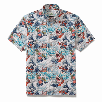 # SHARK IN WAVES TEE