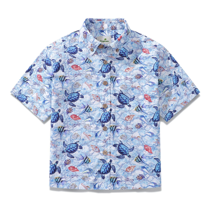 ** MARINE BLUE TURTLE TEE