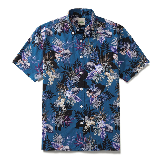 * FLORAL PURPLE BLUE TEE