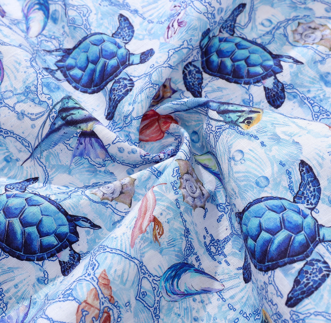 * MARINE BLUE TURTLE TEE